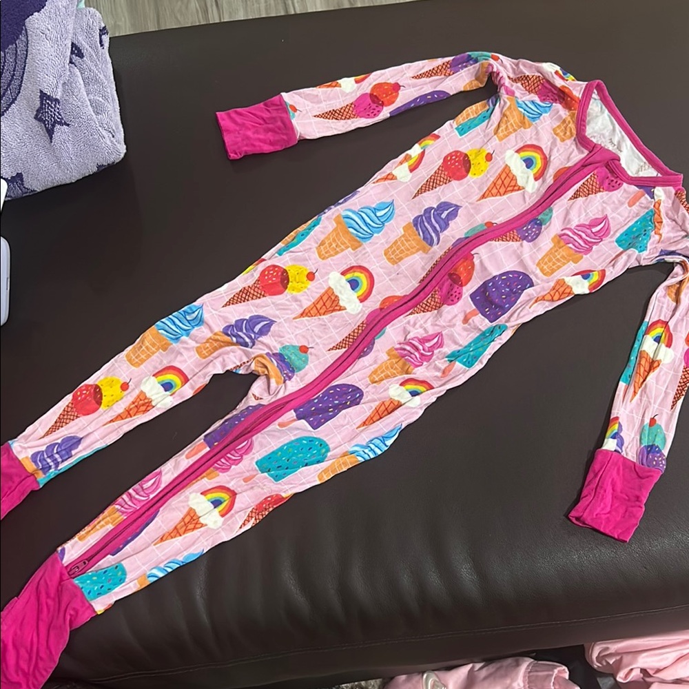 Colorful Ice Cream Print Kids One Piece